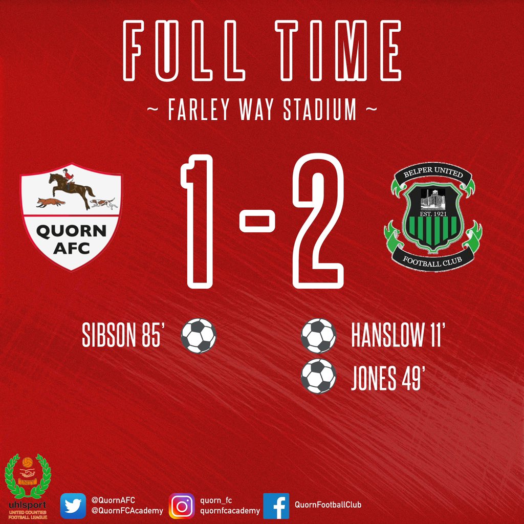 The Fox Hunters suffer defeat at home for the first time since October 😔 #QuornAFC