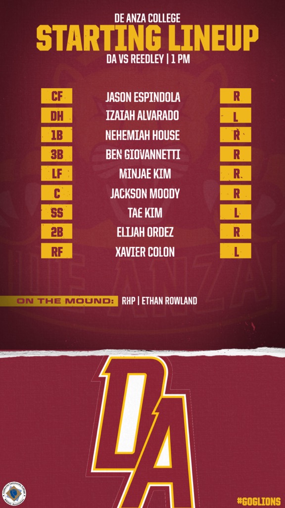 Starting 9 #Juco #DeAnza