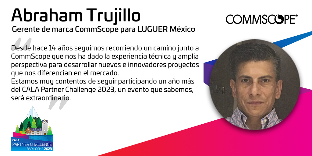 luguer_'s tweet photo. Este año nos unimos al CALA Partner Challenge 2023, nos sentimos muy orgullosos de participar y colaborar con @CommscopeLATAM.  ¡Nos vemos muy pronto en Bariloche, Argentina!

#CommScopeLATAM #CPCH23 https://t.co/QIcvnVVTMI