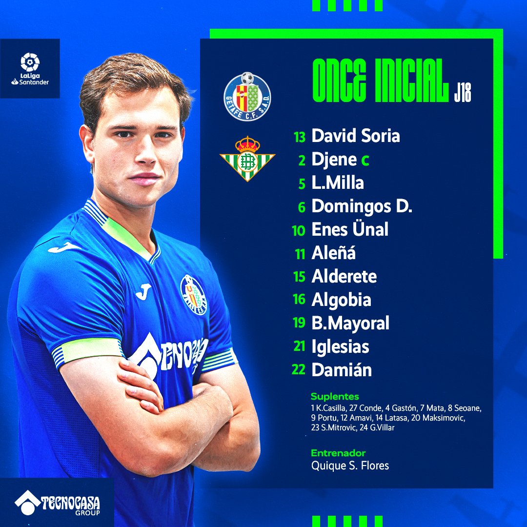 Getafe C.F. on Twitter "¡Con este once saltaremos al césped del
