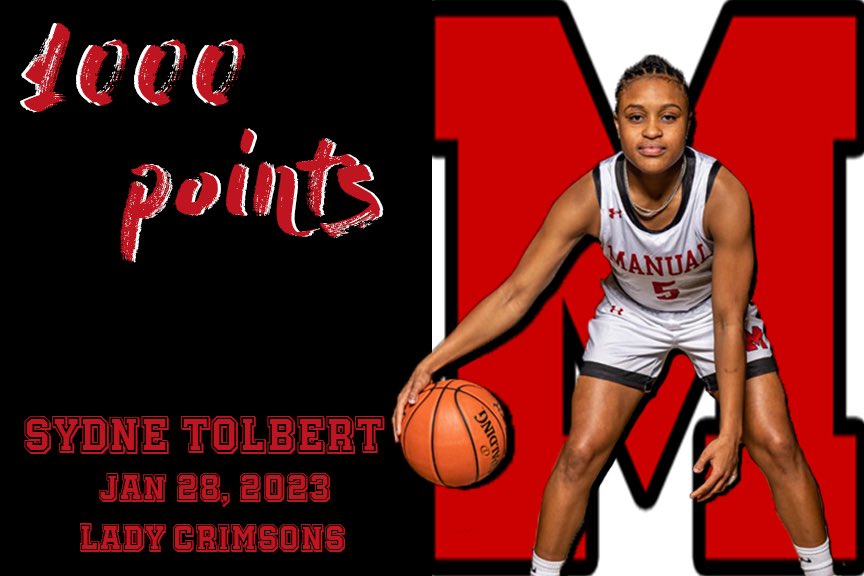 Congrats PG <a href="/SydneTolbert/">Sydne Tolbert</a> for making 1,000 career points‼️#LadyCrimsonTough 💪🏾