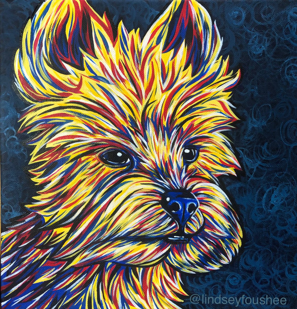 Most recent project was a #petportrait! Thank goodness I spent so much time drawing my own pet Yorkie as a kid; I already had plenty of practice for Bonnie! #noseboop
