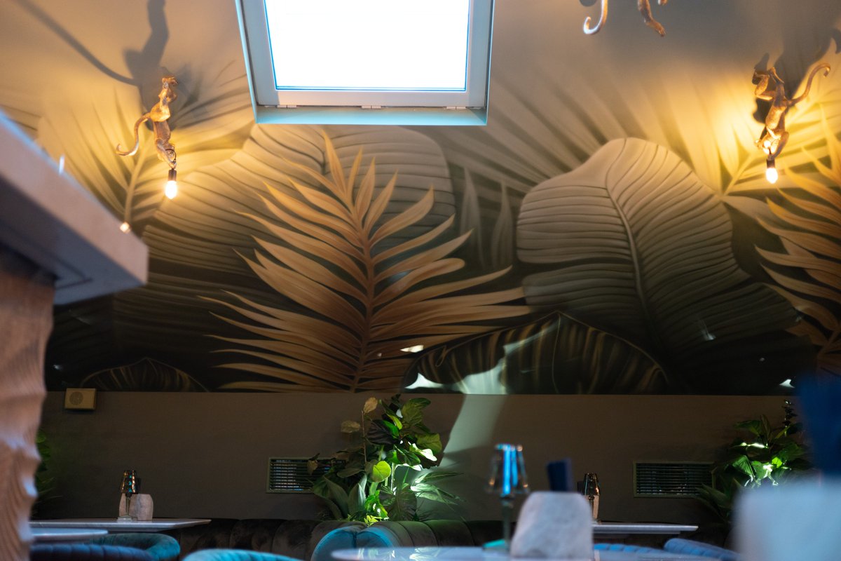 utartstudio's tweet photo. Another artistic decoration project has been implemented - already the second from the chain of the best and famous restaurants in Kyiv - Voho Yosai on Arsenalna, famous for its unique design. . #Art #wallart #bohoyosai #designrestaurant #follo4folloback https://t.co/KmYAA5rpA3