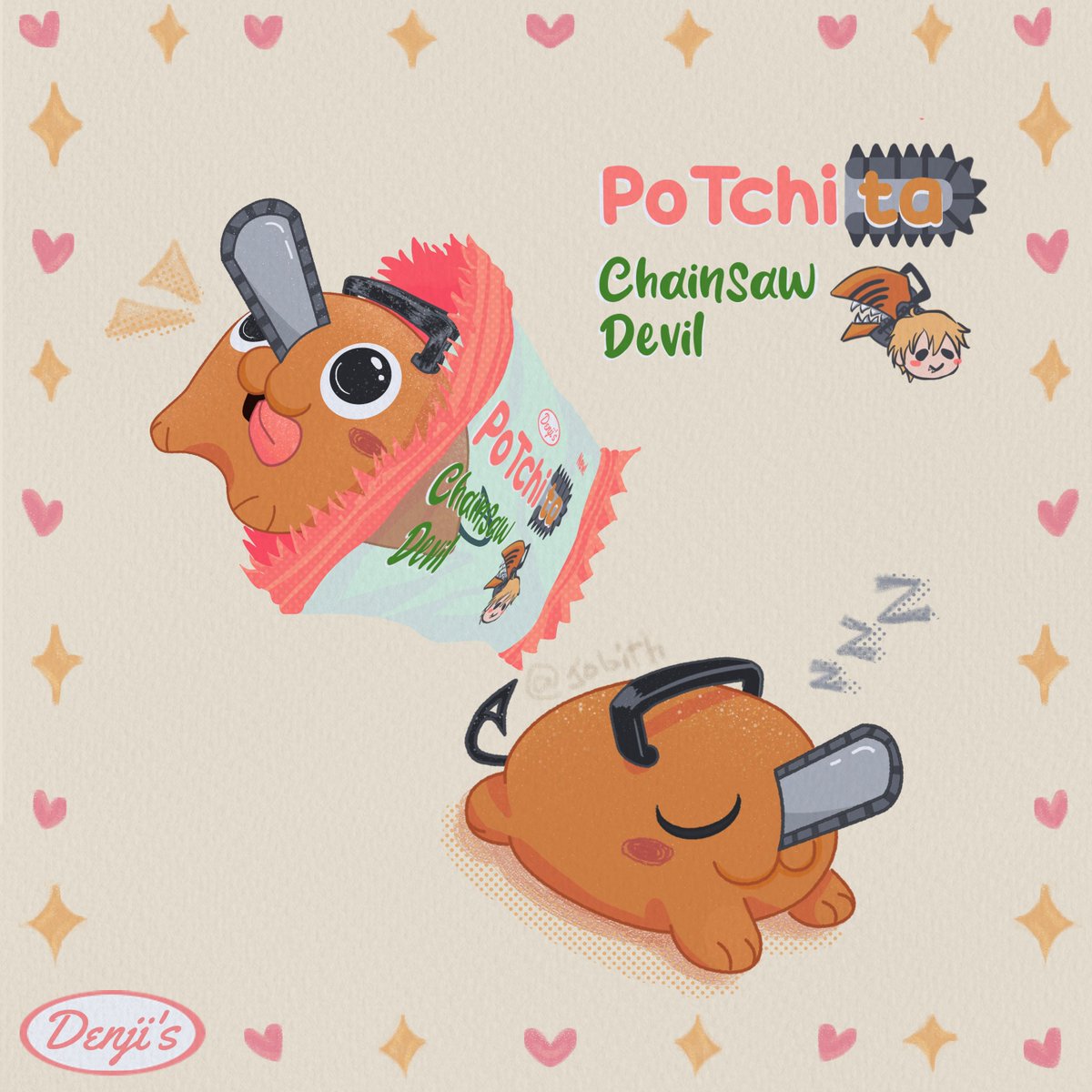 jdth_cruz's tweet photo. Pochita as Potchi-ta 🍬
-
Potchi is a strawberry marshmallow candy in the PH, one of my favorite childhood treat.
-
🌸 IG: j0bith_
🌸 FB: j0bith
-
#chainsawman #chainsawmanfanart #pochita #pochitafanart #artph #fanart #potchi #phartist #artistontwitter https://t.co/uMqjRyR2Kv