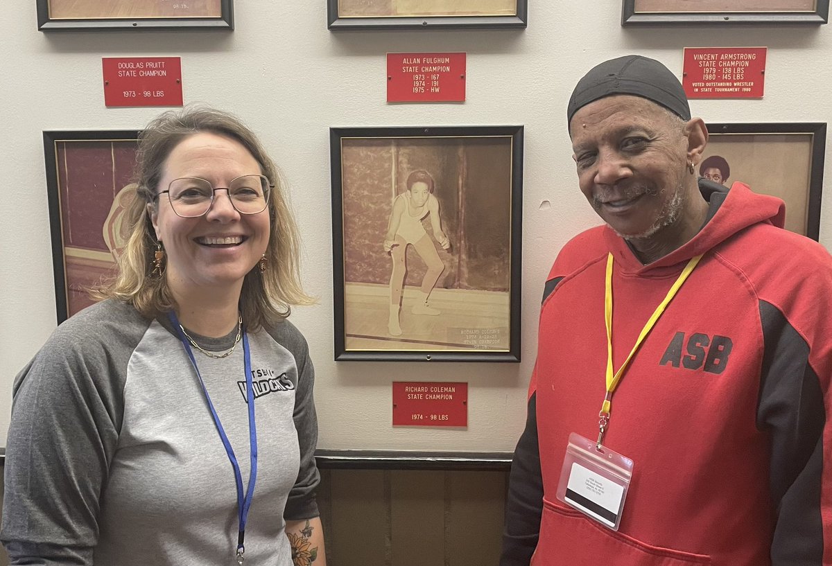 emsuecoleman's tweet photo. Love the #alumni presence at #AIDB for #SCASB! Here are a few pics of state wrestling champs from the #Alabama School for #Blind over the last few decades. @TSBVI_News https://t.co/22txYVuPUC