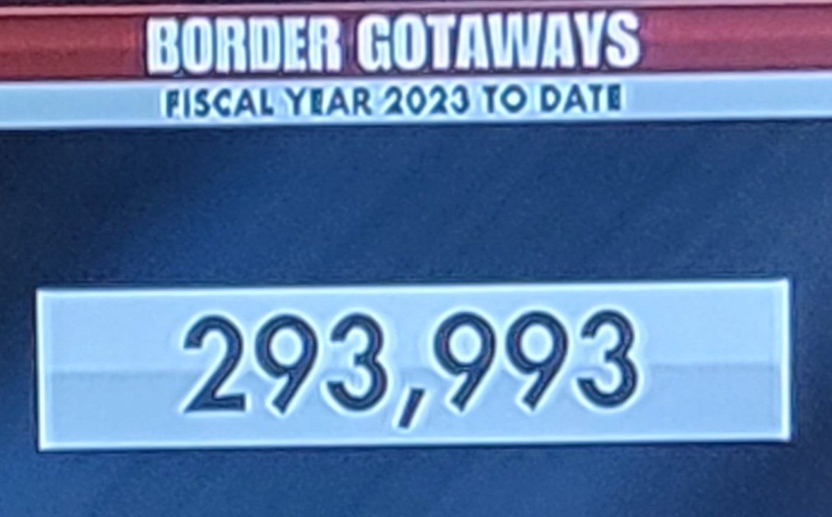 Number of people in this country (U.S.) that we have no idea who they are or where they came from that have entered since Oct 01, 2022.  
🤬🤬🤬 #TheBorderIsOpen #BidenIsALiar #Invasion #HumanSmuggling #ChildTrafficking #CartelsRunTheBorder #HumanTrafficking