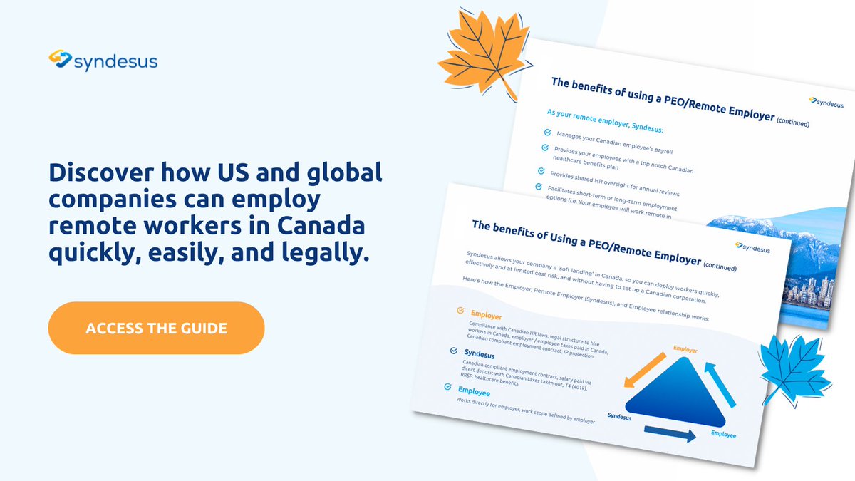 Time to take another look at your #hiring strategy? Explore Canadian remote employment and relocation options to acquire and retain high-caliber #tech talent. Get the exclusive guide here: syndesus.co/3XN9PDk