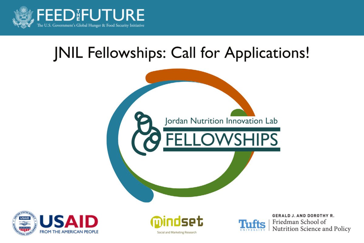 Apply for the Jordan Nutrition Innovation Lab Fellowships Program 2023 <a href="/NutriLabJordan/">Feed the Future Jordan Nutrition Innovation Lab</a> 

By Tufts University

Deadline: 1st February, 2023

Apply here: nutritioninnovationlab.org/2023-fellowshi…