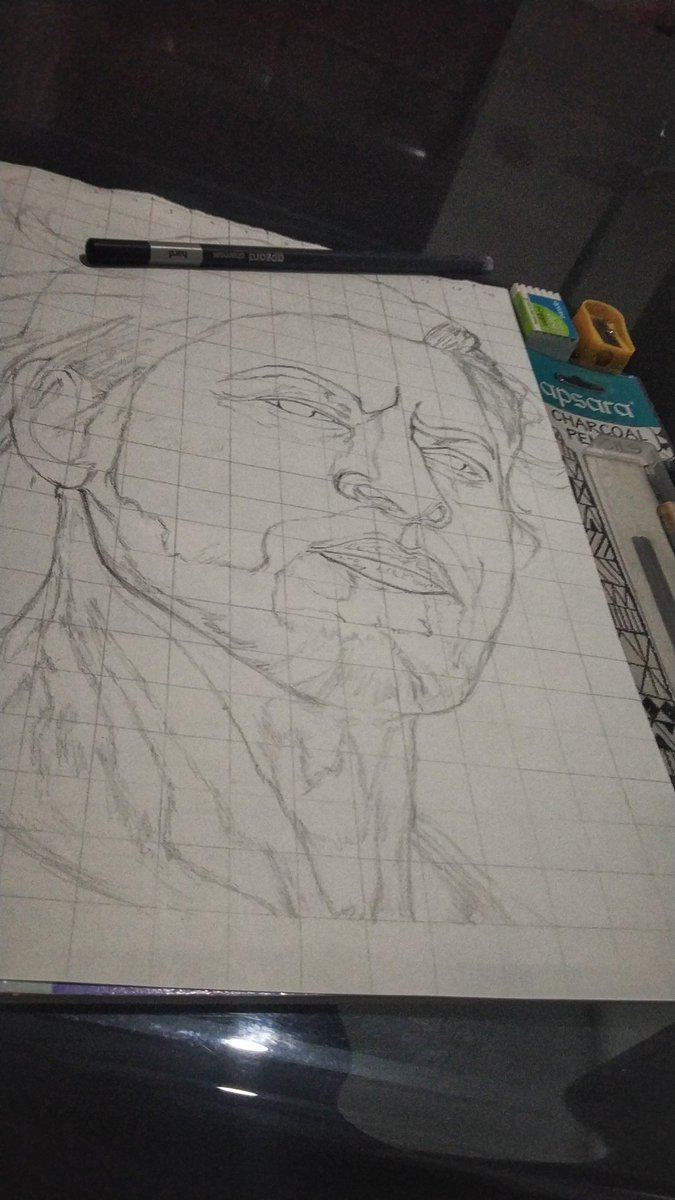 azhargutti's tweet photo. #Pathan @iamsrk Potrait Sketch in making ... Done with the outline sketch ❤️

#art #sketch #drawing https://t.co/V7lnuCgVSF