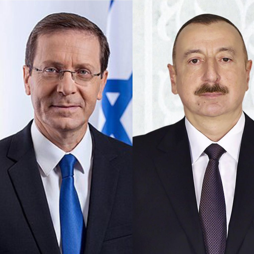 President Herzog 🇮🇱 spoke today w/ President Aliyev 🇦🇿 
Pres. Herzog condemned the terror attack on the Azerbaijani embassy in Tehran. 
Pres. Aliyev thanked Pres. Herzog &amp; condemned the terror attacks in Jerusalem. 
Both conveyed their condolences to families of terror victims.