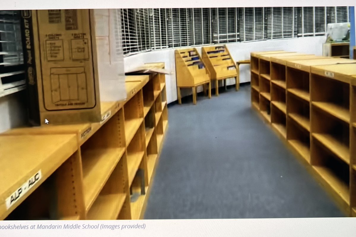 DWUhlfelderLaw's tweet photo. This is what a DeSantis regime public school library looks like. https://t.co/9xGsqHZSqN