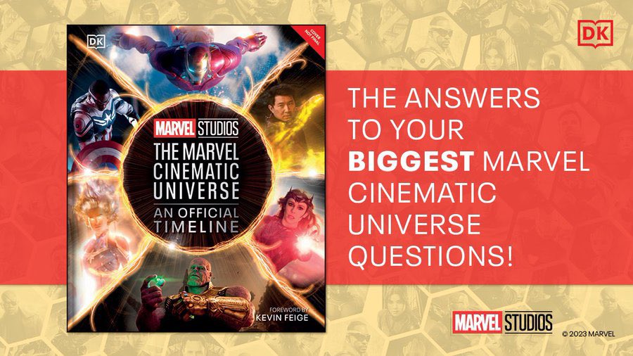 Hardcover Book via @dkpublishing on September 5, 2023

Written by @FilmFatale_NYC, @amy_geek and Anthony Breznican

Forward by @Kevfeige 
 
Marvel Studios The Marvel Cinematic Universe An Official Timeline

#MCU #MarvelStudios #MarvelCinematicUniverse