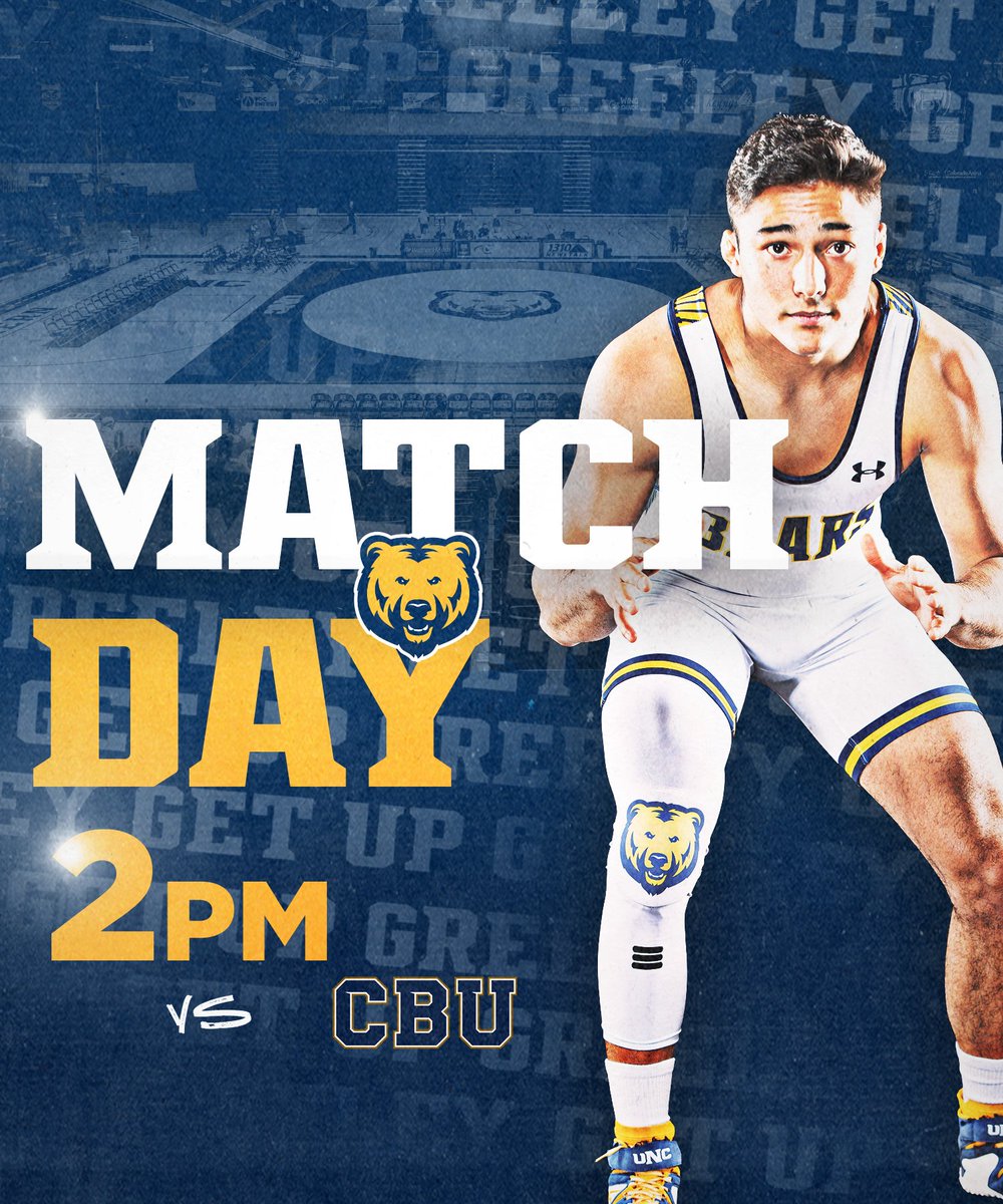 It's UNC Bears #MatchDay!

⏭️| California Baptist
🏟️| Bank of Colorado Arena 
📌| Greeley, Colo.
📅| Jan 29
🕕| 2 p.m.
📺| flosports.link/3CcWLh1
🎟️| bit.ly/3XrTBPC

#GetUpGreeley