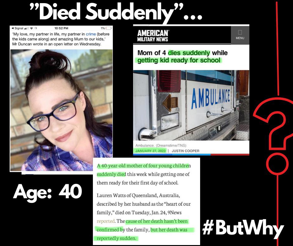OhioAMF's tweet photo. #DiedSuddenly #DiedUnexpectedly #SuddenCardiacArrest #FoundDead #DiedWhileWorking #DiedWhileSleeping
#DeadFromRespiratoryComplications #FoundUnresponsive #DiedInHisSleep #UnexpectedlyPassed #SuddenMedicalEvent #Stroke #CauseOfDeathNotReleased #ButWhy https://t.co/p8rsCdDz3G