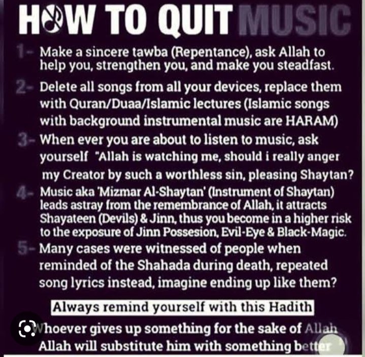 rizwanatics's tweet image. Music is totally haram in Islam
#nomusic