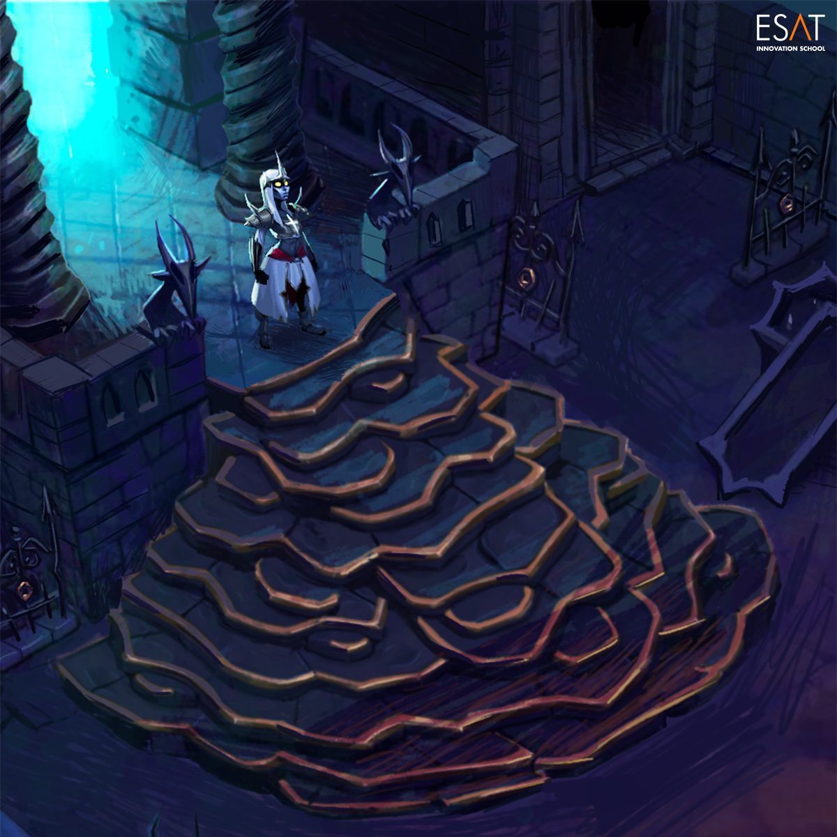 The kingdom of Midas does not shine like gold. What dangers hide in the dark?

Introducing "The Dungeons", a zone for our upcoming game made by students at <a href="/ESAT_Valencia/">ESAT</a>.

Concept art by <a href="/Clau_arts/">Claudia Martí</a>.

#Conceptart #screenshotsaturday #UE4 #indiedev