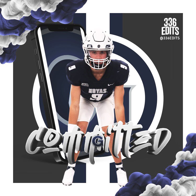 AGTG🙏🏽 I am blessed to announce that I am committed to Georgetown University. Thankful for this opportunity, and ready to get to work! 💙🤍 #GoHoyas #DefendTheDistrict @336Edits @DevelopwithCB @coachgoose54 @teamlillard7on7 @flyguyhuey5