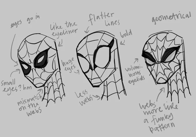 [the ridiculous spider-man] why is figuring out spider-man suit design so hard and this is just the mask oTL 
