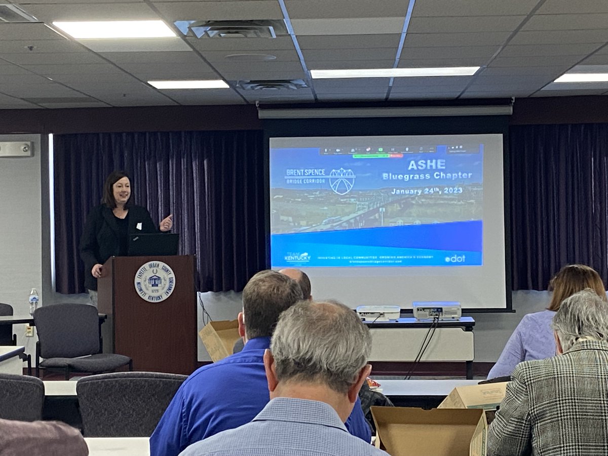 ashe_bg's tweet photo. ASHE hosted a lunch with Stacee Hans from KYTC where she discussed the Brent Spence Bridge Corridor. https://t.co/N9HSRILwxg 
Special thanks to LFUCG for the use of the Phoenix Building to host the meeting and all of those who took time out of their busy schedules to join us. https://t.co/OpaNrpKBZa