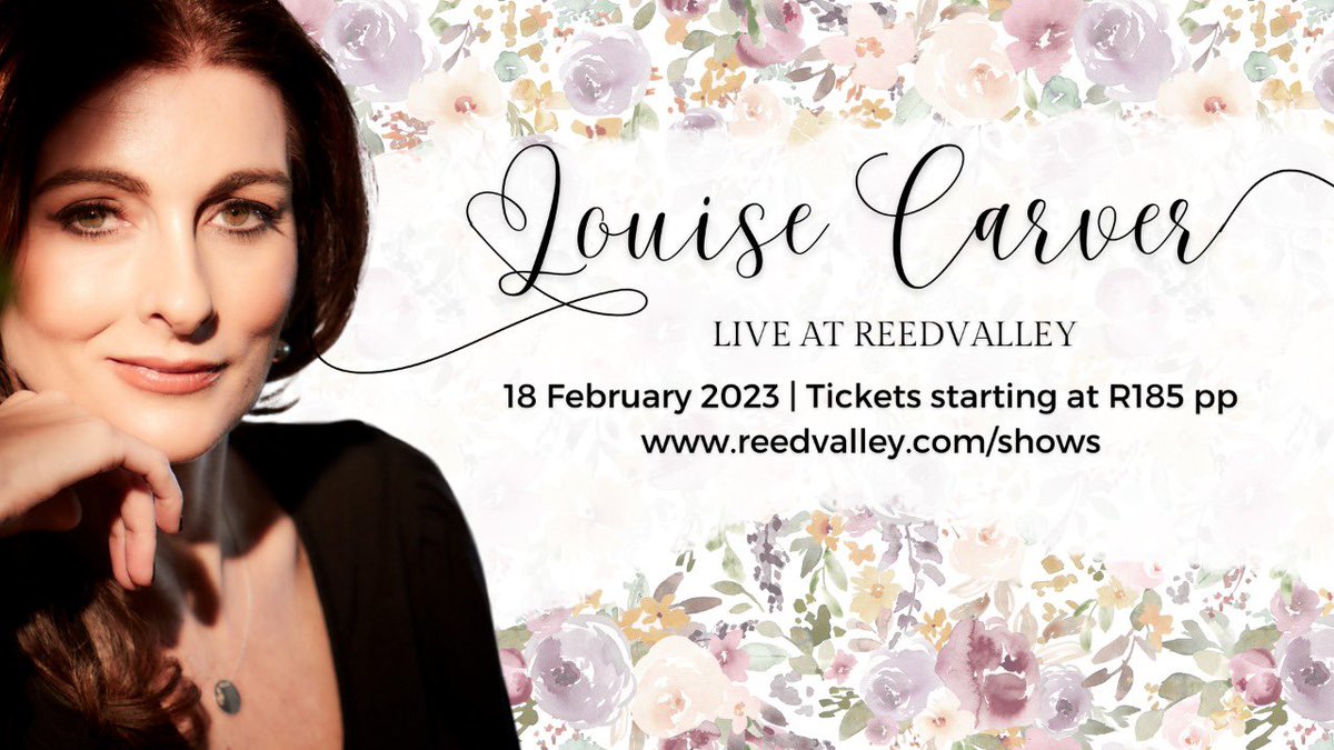 louisecarver's tweet photo. Join me for a night of wine, music, and great cuisine @reedvalleyestate in Mossel Bay.I will be performing all my biggest hits, plus new songs from my latest album, Dark Secrets.
https://t.co/38ex85hUjS
#reedvalley #mosselbay #darksecrets #gardenroute #livemusic #greatwine https://t.co/TmuKffww4U