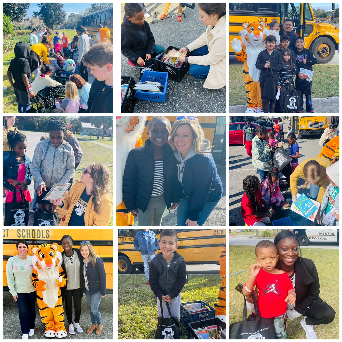 The EHES 9th annual Book Bus was a success! Bringing books to the neighborhoods of our students will always be my favorite💛 <a href="/EustisHeights/">Eustis Heights Elem</a>