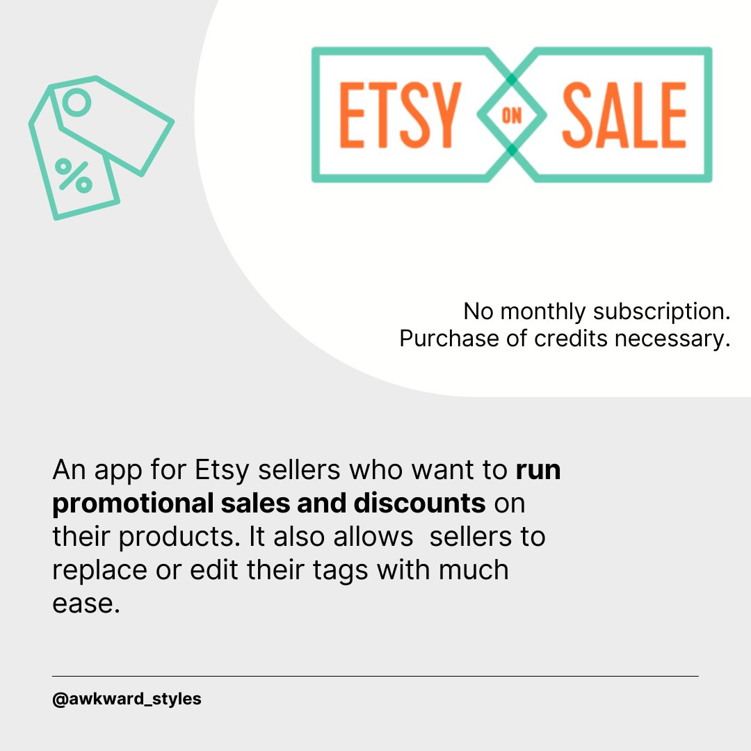 awkward_styles's tweet photo. 1/2 Elevate your Etsy game with these seller tools!
Check out our top recommended tools to find keywords, obtain detailed analytics, optimize your listings and more.
#awkwardstyles #printondemand #etsysellertips #etsyprintondemand #printondemandetsy #etsytools #fulfillment #POD https://t.co/0POMVK1ycx