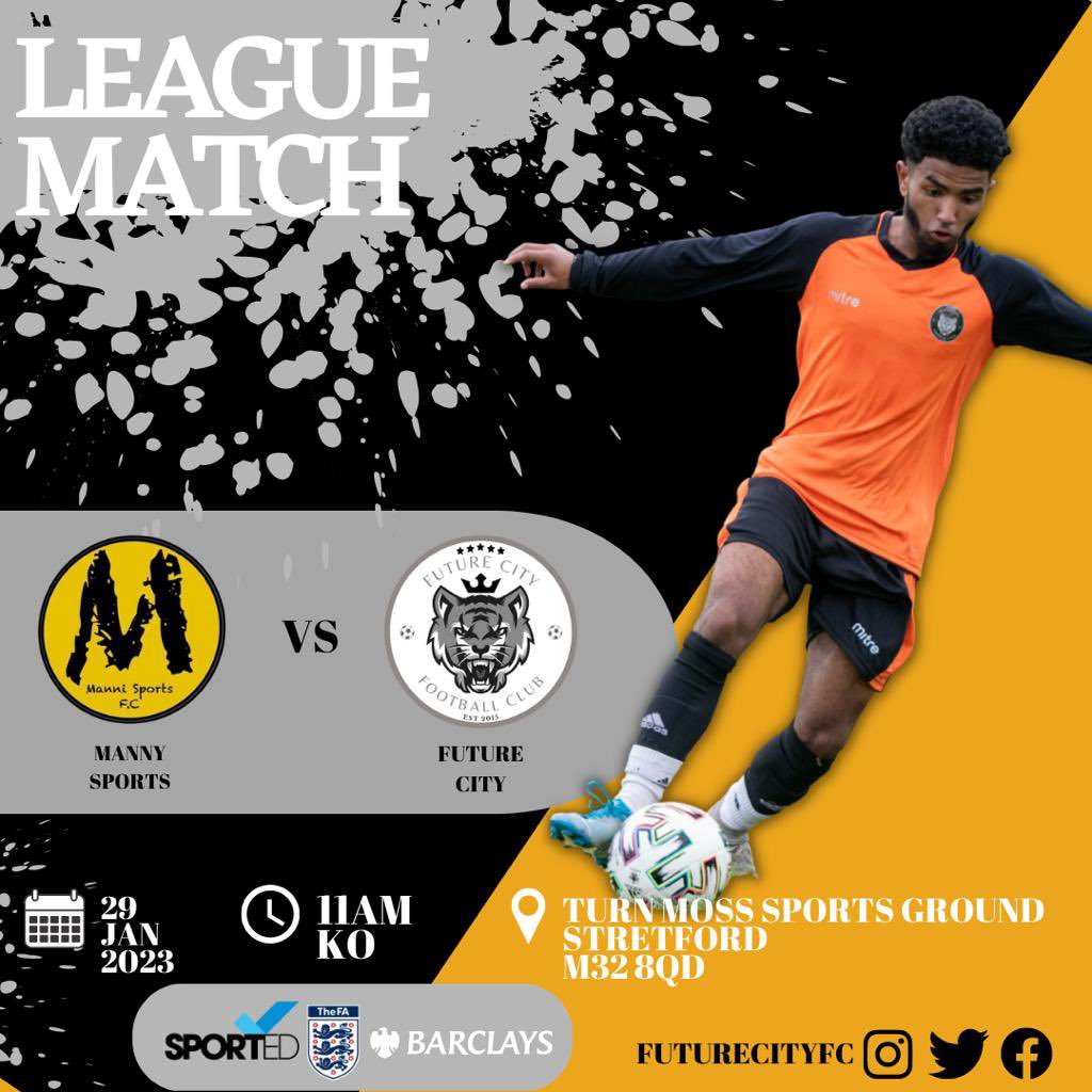 Future City (@futurecityfc) on Twitter photo WE ARE BACK! First game of the year away to Manny Sports. Will need all your support and love! A game not to be missed.
Let’s go Future 🔥
<a href="/BarclaysFooty/">Barclays Football</a>
<a href="/Manchester_FA/">Manchester Football Association</a>
<a href="/sported_UK/">Sported</a>
#alltoplayfor
#football #manchester #grassroots #sunday #sundayleague #futurecity 🦁 WE ARE BACK! First game of the year away to Manny Sports. Will need all your support and love! A game not to be missed.
Let’s go Future 🔥
<a href="/BarclaysFooty/">Barclays Football</a>
<a href="/Manchester_FA/">Manchester Football Association</a>
<a href="/sported_UK/">Sported</a>
#alltoplayfor
#football #manchester #grassroots #sunday #sundayleague #futurecity 🦁