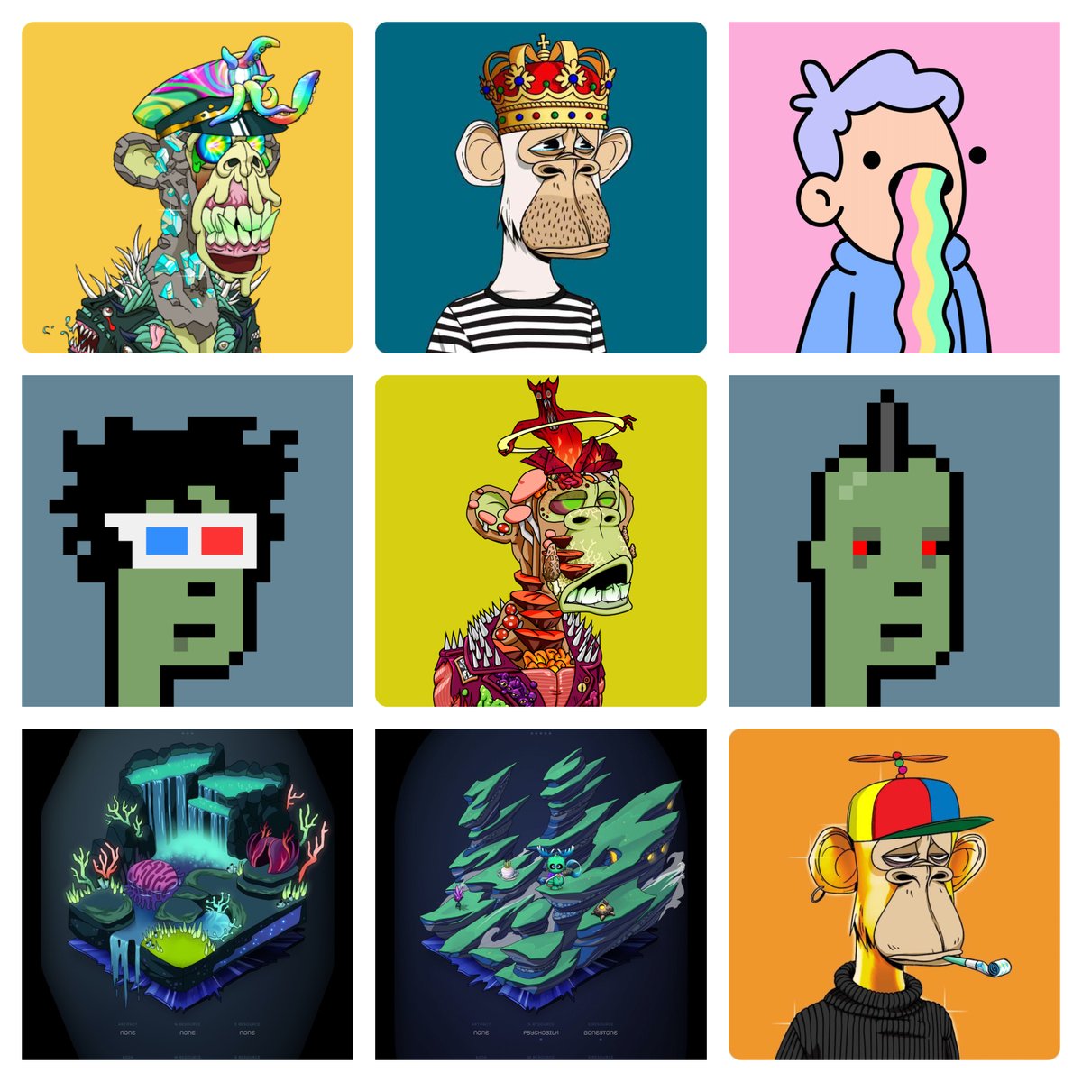 realMakerShaker's tweet photo. What is your favorite #BlueChipNFT collection? https://t.co/qultWvwbfT