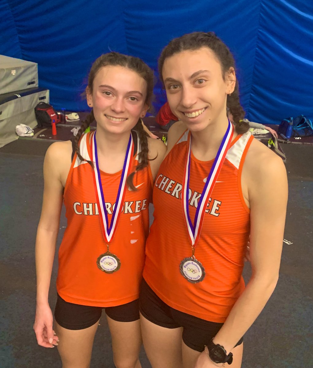 LadyChiefsTribe's tweet photo. Last night at The Olympic Conference meet, we saw a lot of great performances. Megan Niglio and Kelsey Niglio ran great opening miles for the indoor season. Megan 5:09.61 and Kelsey 5:10.72 #7AT indoor. 1st &amp; 2nd in the conference and 3rd and 4th with the Tri County Conf. 🥇🥈 https://t.co/4OUsQtxlbT