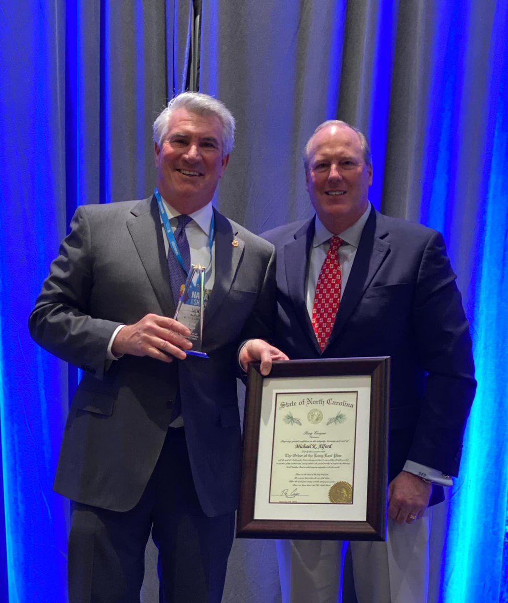 Great day honoring Mike Alford of <a href="/MarineChevy/">Marine Chevrolet</a> 2022 <a href="/NADAUpdate/">NADA</a> Chairman and the long history of tremendous North Carolina <a href="/NCADA/">NC Auto Dealers Assn</a> franchised dealer leaders. Thanks to <a href="/Assurant/">Assurant</a> Dealer Services for helping to make it a special day for all. #NADASHOW #NADAShow2023 <a href="/NADAExpo/">NADA Show</a>