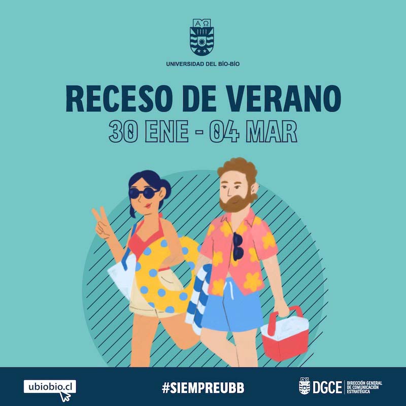 ubiobiochile's tweet photo. La UBB estará en receso de verano del 30 de enero al 4 de marzo de 2023☀️ https://t.co/sJq2Vw5Gd6