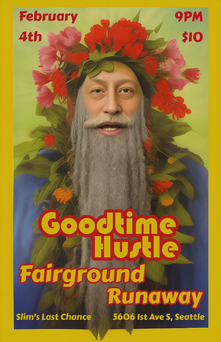 GoodtimeHustle's tweet photo. A week from tonight we'll be joined by Fairground and Runaway at Slim's Last Chance in Seattle. Don't miss this wild ride. Only ten bucks! Details -> https://t.co/NHZA0KVfMy 
#seattle #seattlemusicscene #seattlemusicians #southseattle #jambands #livemusic #pnw https://t.co/cekMKh5KvT
