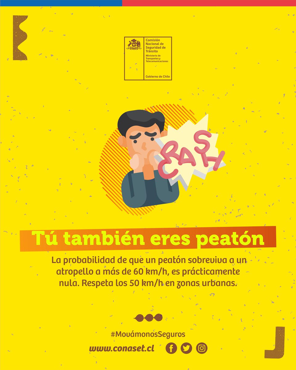 Conducir un vehículo motorizado requiere concentración y responsabilidad. Tu prisa e imprudencia al exceder la velocidad puede costarle la vida un tercero.

Respeta velocidad por ti y por todos/as. No excedas los límites en el tránsito. Empatía y conciencia. #MovámonosSeguros
