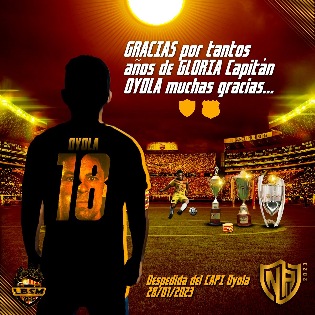 LBSM_1925's tweet photo. Hasta siempre #CapiOYOLA 💛🖤❤️ https://t.co/OEA4rCG1sa