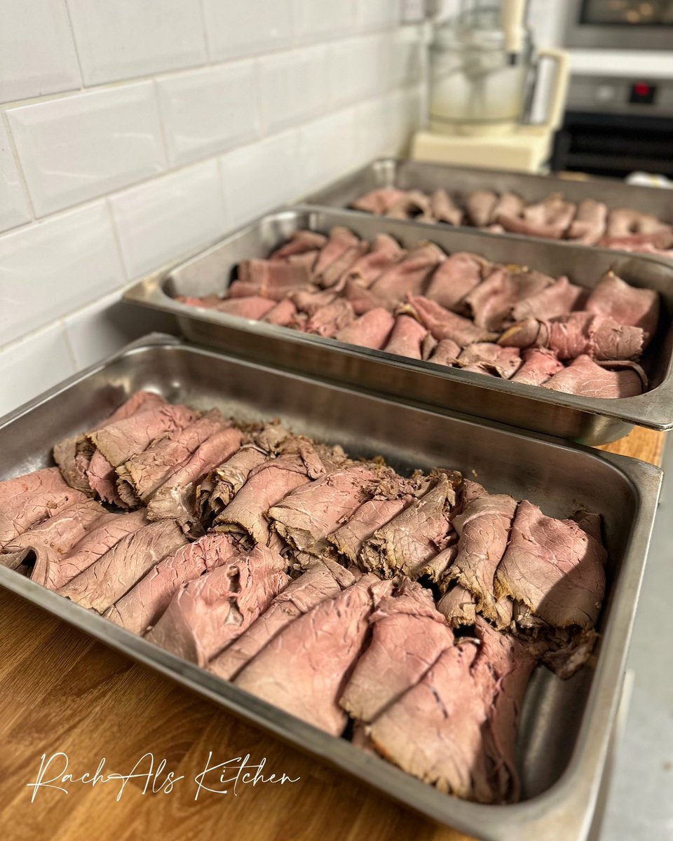 RachAlsKitchen's tweet photo. Getting set for tonight’s #sopsupper #beefsandwich #roastnewpotatoes and #coleslaw #cateringevent … #caterers #melthamcaterers #professionalcatering … https://t.co/O9fvtCbJSn
