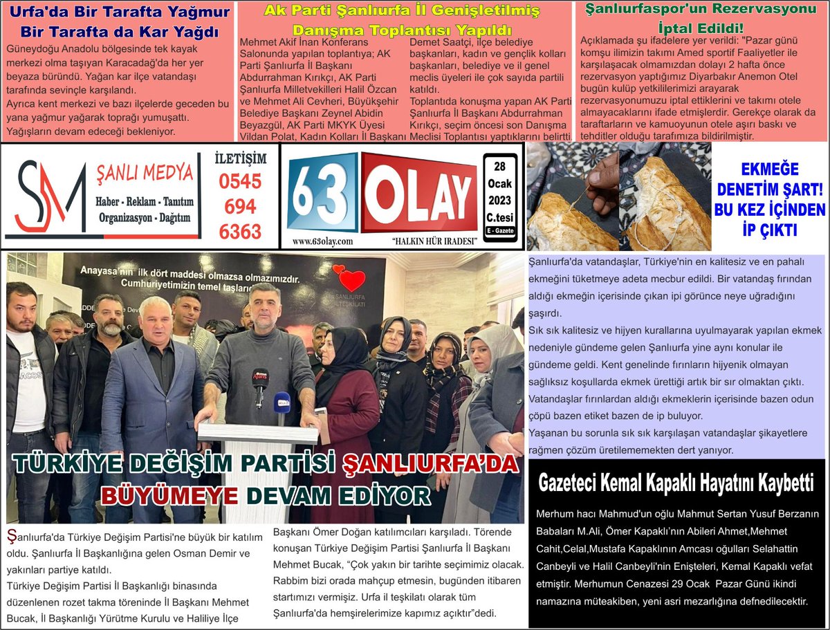 Şanlıurfa halkı Değişmeye ve Değiştirmeye karar verdi!!!
 <a href="/M_Sarigul/">Mustafa Sarıgül</a> <a href="/TeomanMutlu/">Teoman MUTLU</a> <a href="/bucakmehmet2/">mehmet bucak</a>