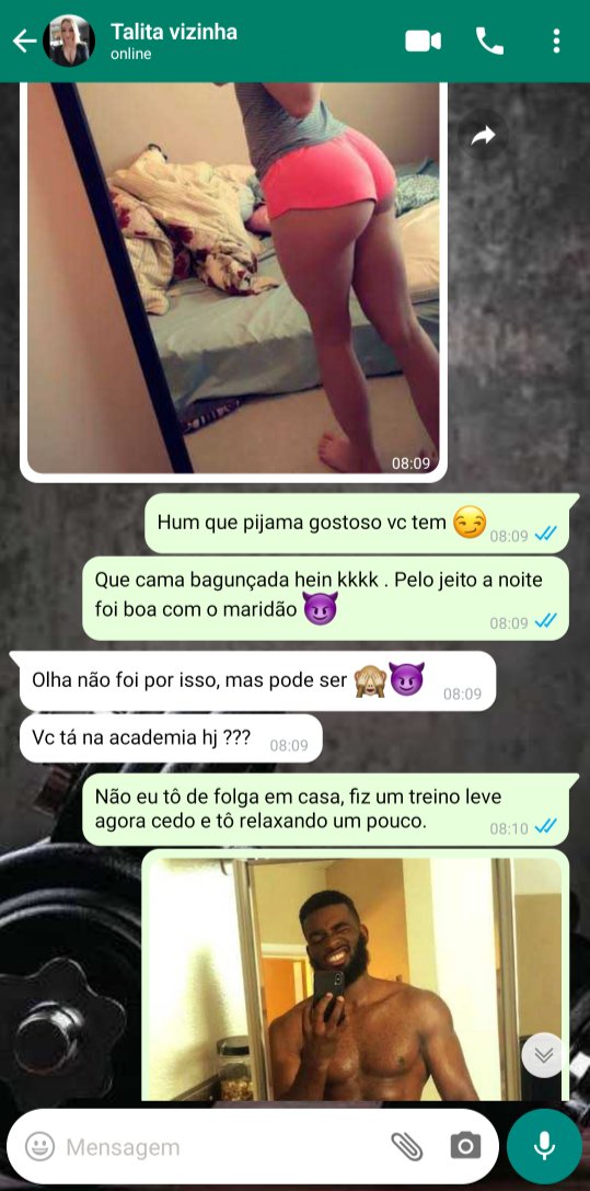 SecretoWhatsapp's tweet photo. As vezes ela esquece de apagar as conversas com o vizinho de propósito só pro corno ver 😈 https://t.co/CKdxJw7ZUG