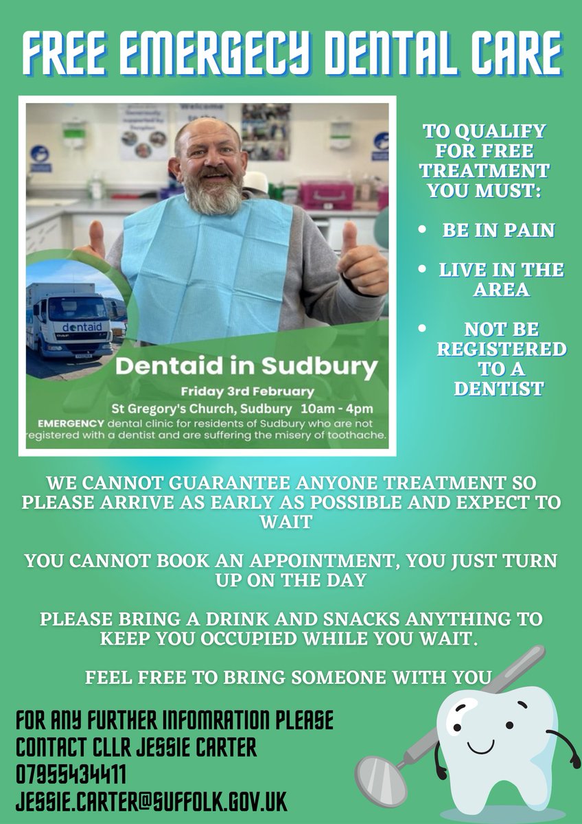 Cllr_Carter's tweet photo. #dentaid #dentist #dentalcare #sudbury #Suffolk https://t.co/ZFaXecV4mg