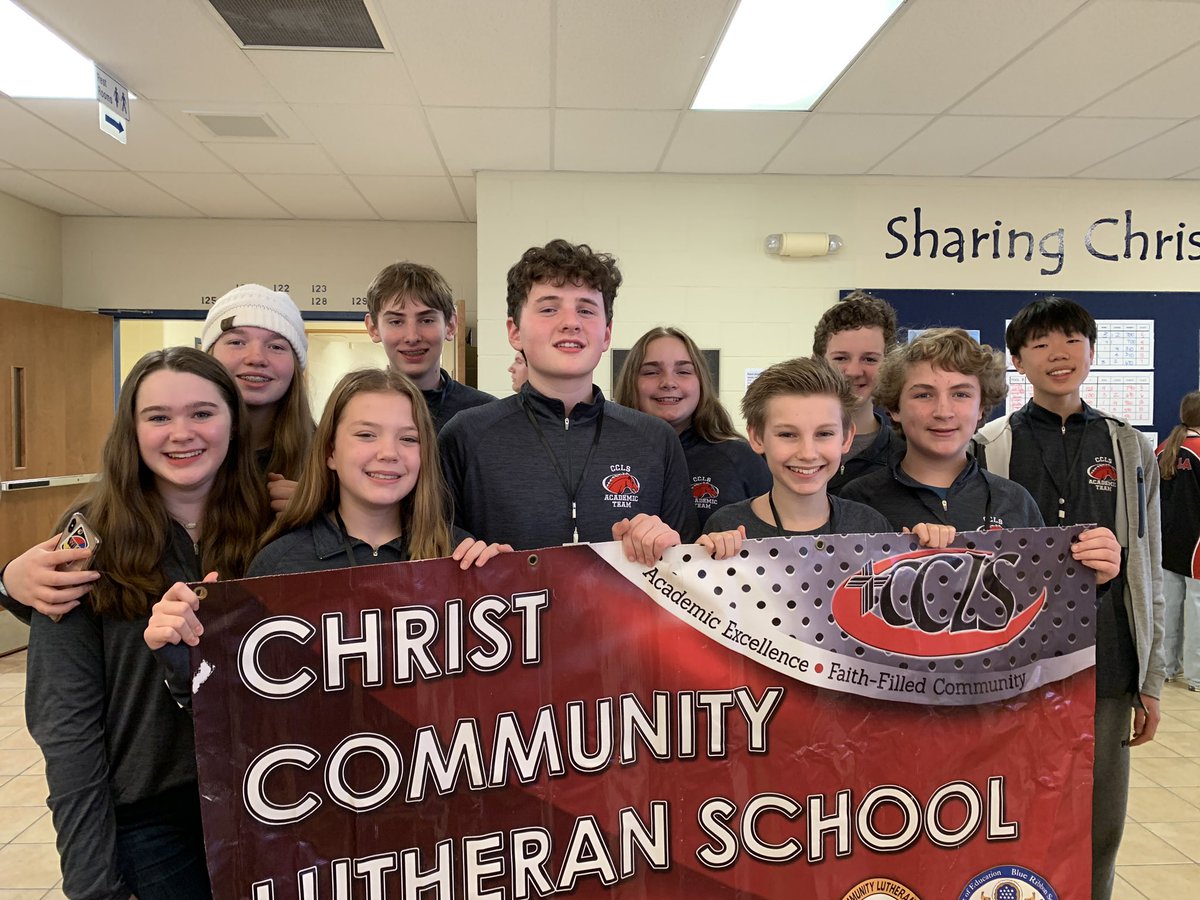 The <a href="/CCLSChargers/">CCLS - St. Louis</a> academic team is back to back State Champions! Congratulations to all of these 8th graders and the other 16 members of our teams throughout the season.