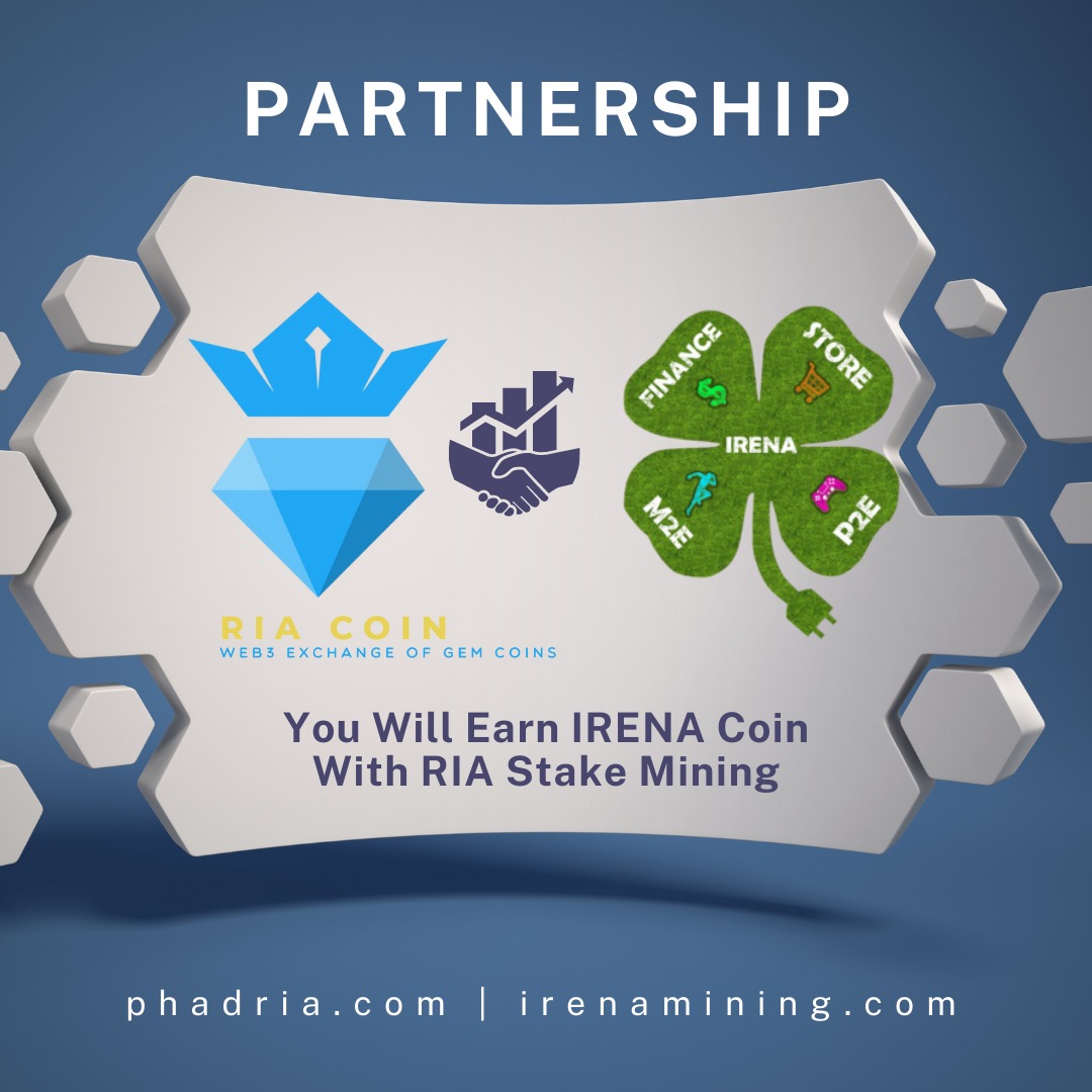 irena_coin_apps's tweet photo. ☘️We are happy to announce our partnership with a Web3 project RIA Coin 💎

https://t.co/5gIG7qKUcZ
#irenacoin #igem2e $irena #riacoin #riafinance $ria #phadria https://t.co/PQ5sODmrIo