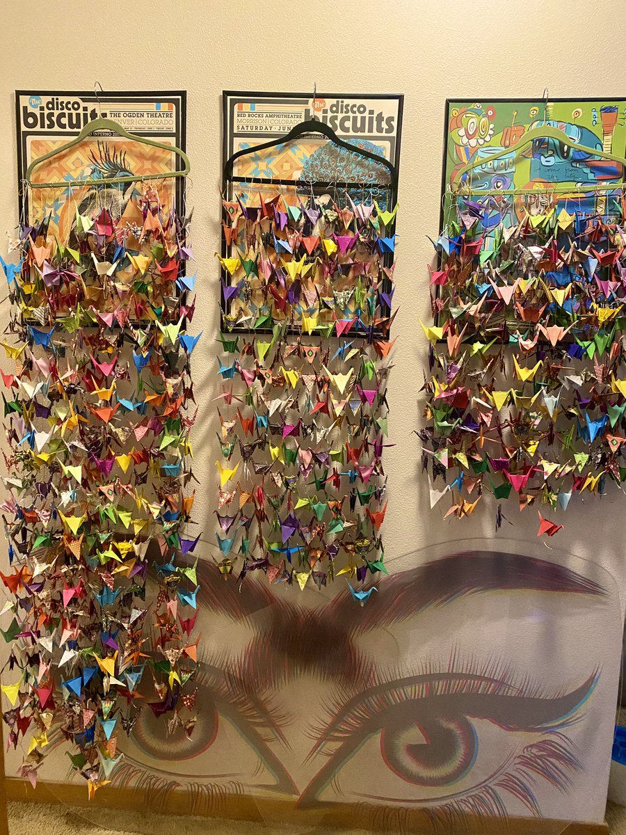 xPeachPie's tweet photo. Absolutely loved your article!  Would love to see your 1000 cranes! Here are some of mine waiting to be installed. https://t.co/HcUpHuGvHa