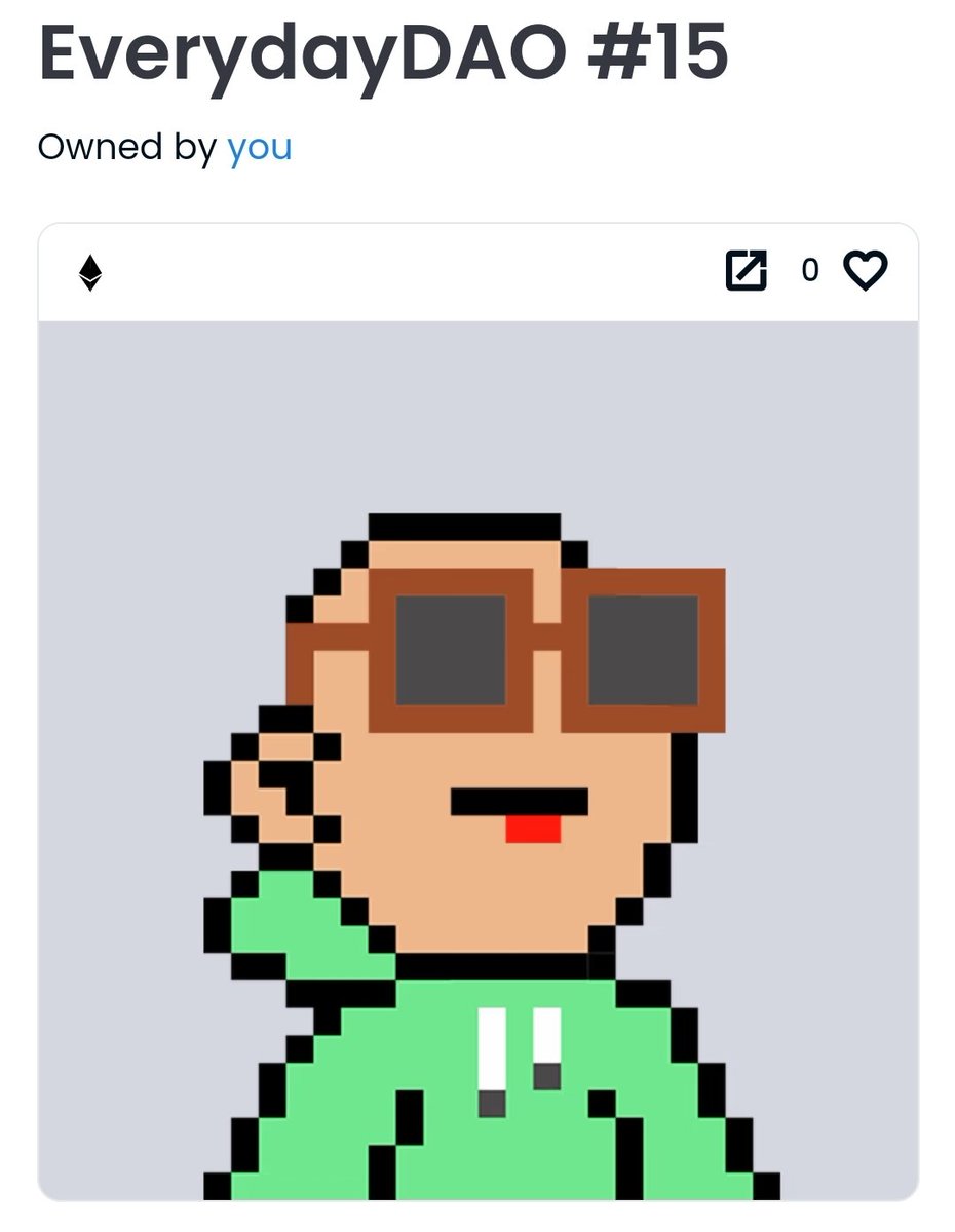 HazeyNFT's tweet image. Glad to now be a part of the @everydaydao!

Auctions happening every day! Check them out!

@nounsbuilder
@nounsdao

Current auction here!
nouns.build/dao/0xf9a62dB1…