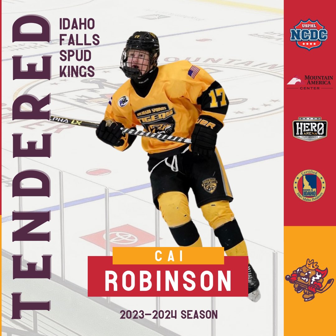 spudkings's tweet photo. ❗️Signing Announcement❗️
Robinson, a forward, hails from Castle Pines, CO, and will be joining us from the Colorado Springs Tigers 18U.
Welcome to the Spud Kings! https://t.co/5alUKHrtWN