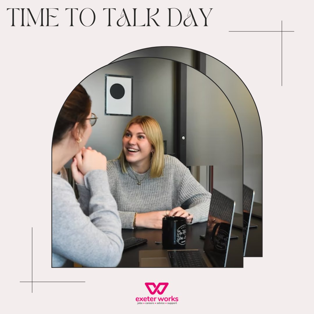 Exeter_Works's tweet photo. Try these things in the workplace for #TimetoTalkDay:
💬Ask someone twice 'How are you?'
💬Share something you've learnt about mental health.
💬Get people to share books/films that portray mental health.
💬Set mental health resolutions at work.
#ExeterWorks #mentalhealth https://t.co/8s2G5hE0F5
