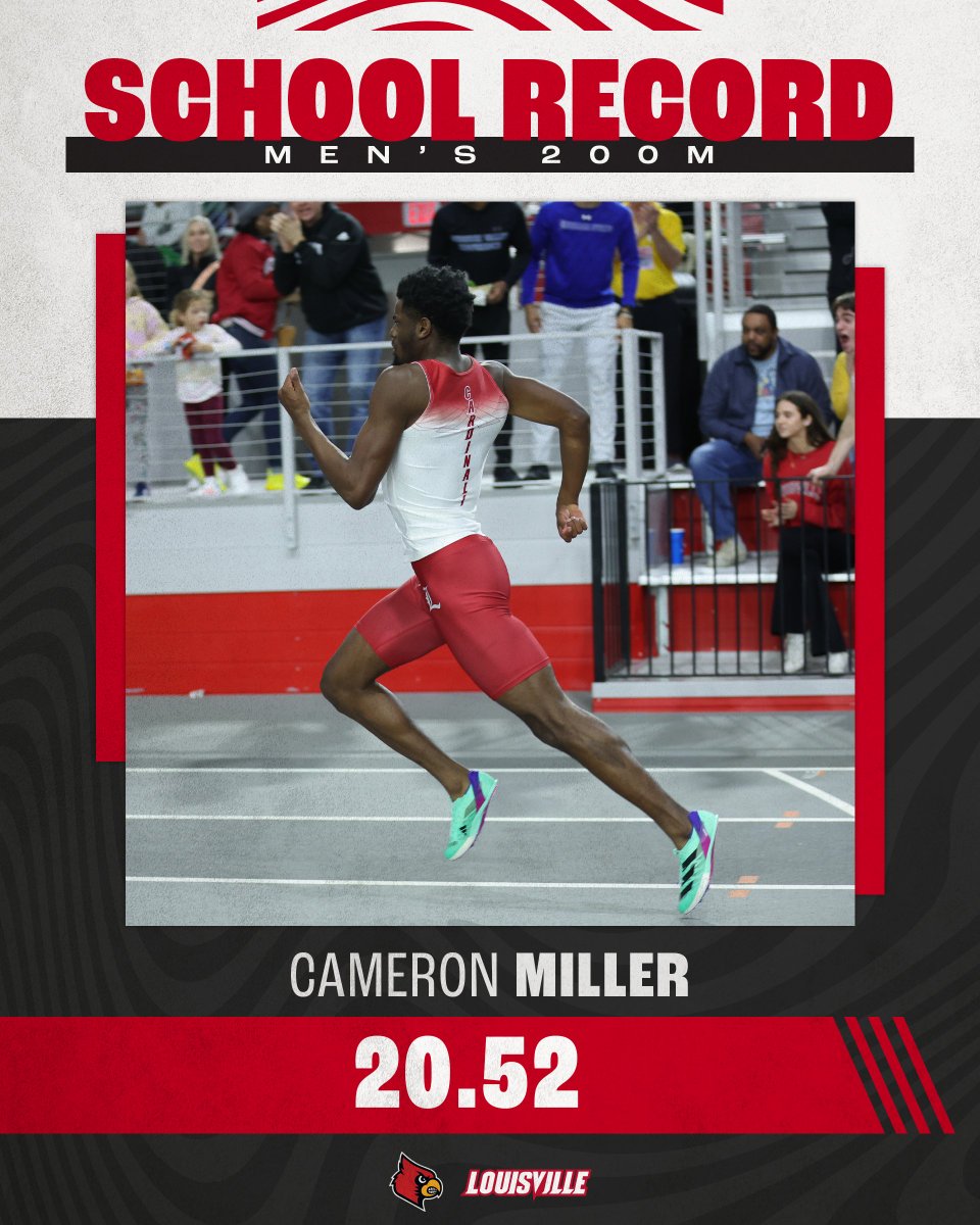 There's no stopping @cameronm1ller 😮‍💨 Another school record in the 200m! #GoCards