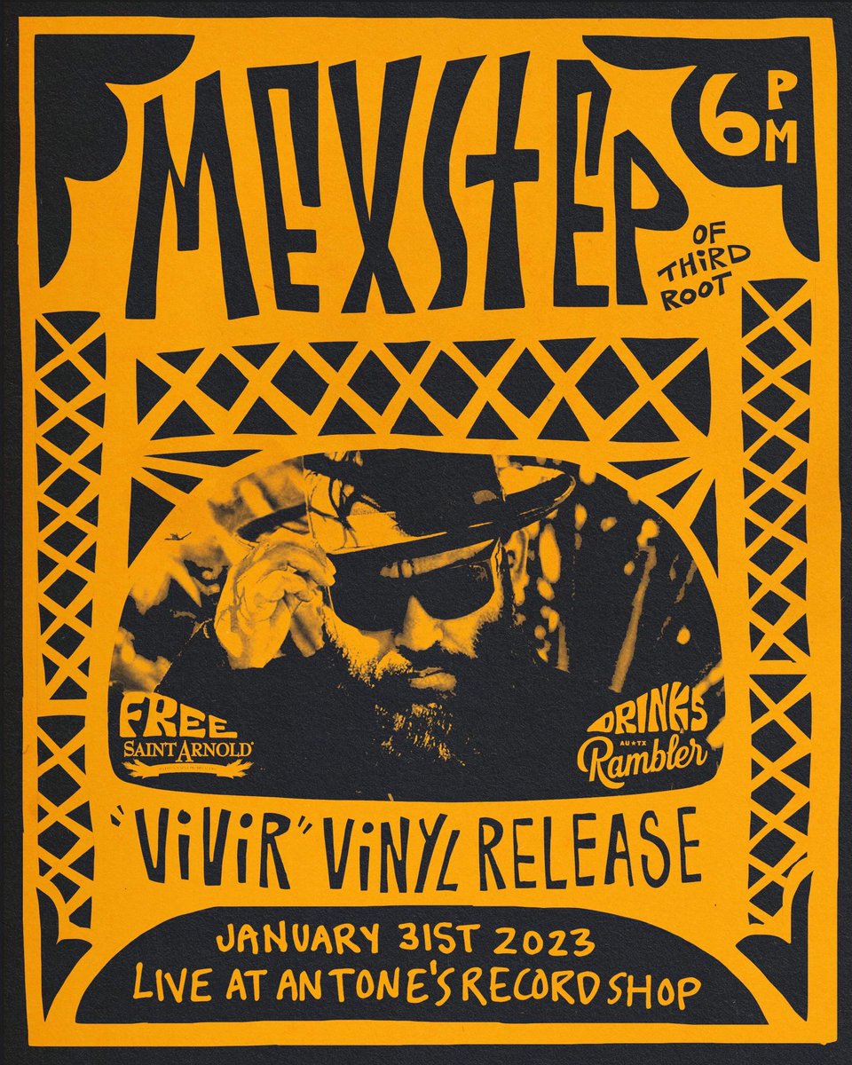 #austintexas free #instore performance at Antone's Record Shop 1/31 Tuesday 6pm-7pm w/ Ben Buck Beatbox FREE beverages from Saint Arnold Brewing Company and Rambler
flyer art by Billie Buck photo by Jay Zuniga