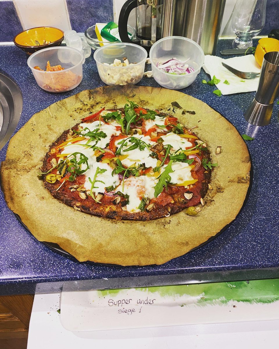 Our first attempt at a cauliflower base, Keto cauliflower pizza’s #keto #narrowboat #narrowboatlife #narrowboatliving #narrowboating #narrowboatinterior #canal #canalboatinterior #canalboats #canalboatlife #canalboatliving #offgrid #offgridliving