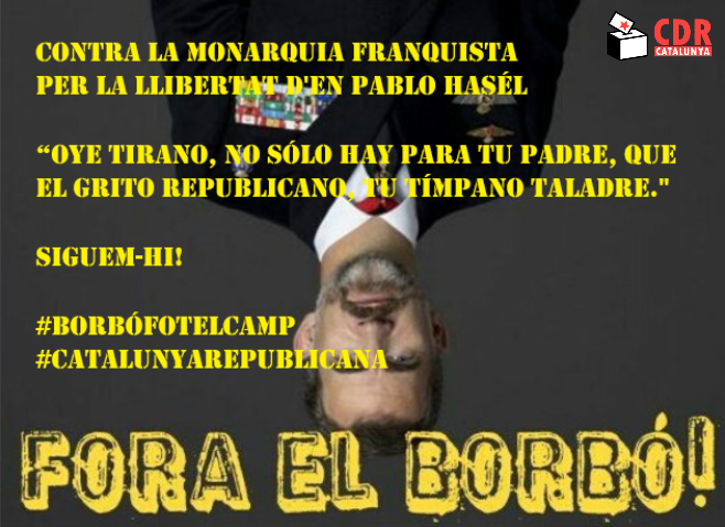 CDRCatOficial's tweet photo. 📢 CDR Catalunya @CDRCatOficial ens afegim a la convocatòria d'ANC contra el representant de la monarquia franquista espanyola.
🕘 Dimarts 31 de gener, 15:30h
📍 Plaça Leonardo Da Vinci, Fòrum, BCN https://t.co/oGpczcZefa