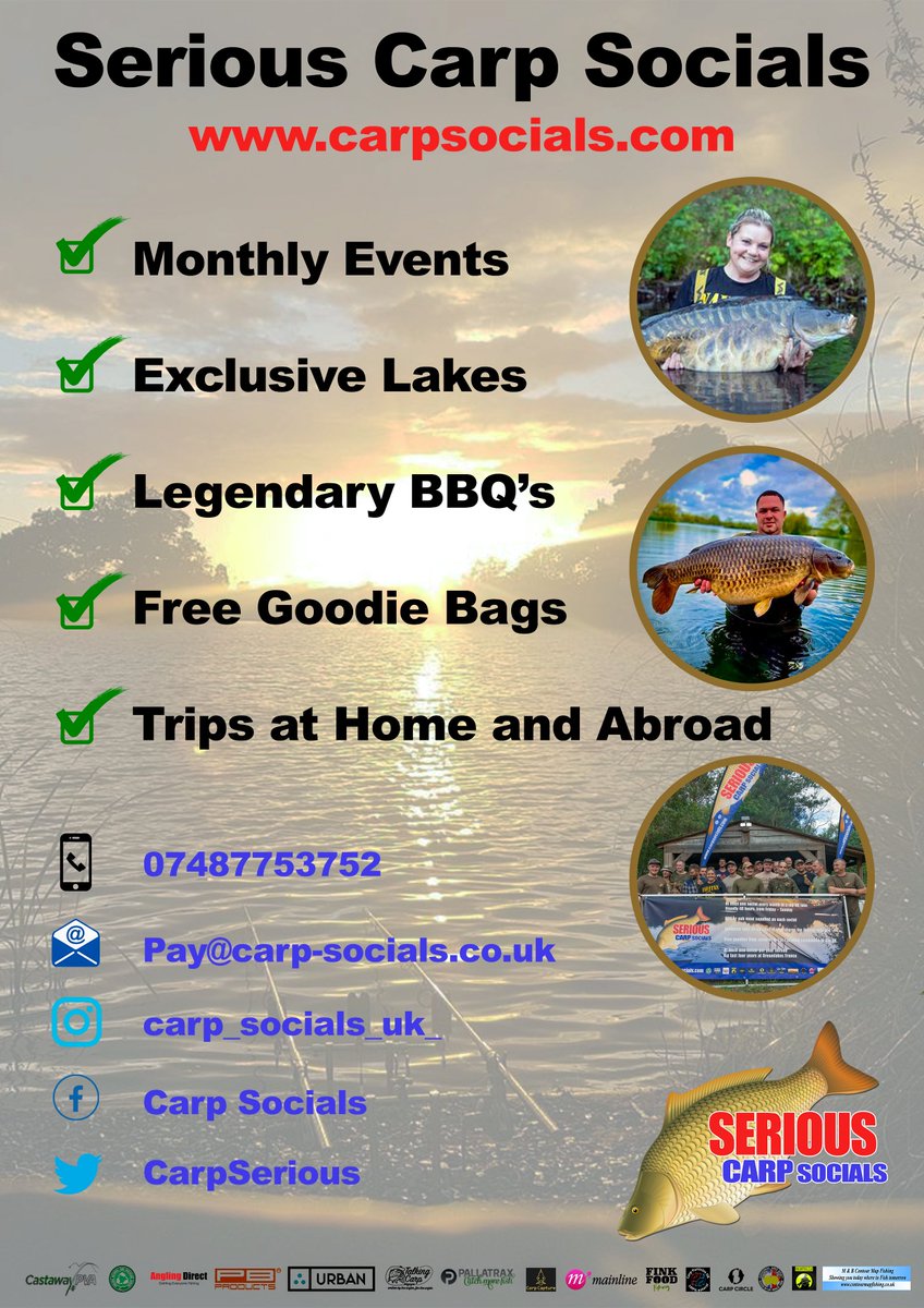 Tony Standing 180 (@tonydjtstanding) on Twitter photo The best Carp Social Weekenders going <a href="/CarpSerious/">serious carp socials</a>
i'm not affiliated, i have no promo code, this is run by a friend #notanad The best Carp Social Weekenders going <a href="/CarpSerious/">serious carp socials</a>
i'm not affiliated, i have no promo code, this is run by a friend #notanad
