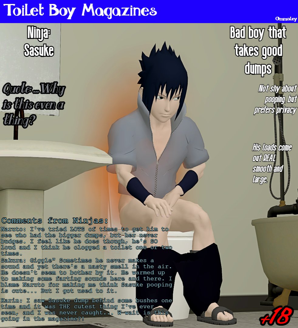 Ommaley01's tweet photo. I was on a roll, so here's Saskue on the front cover of Toilet boy magazine 
#boypooping #NSFW #Toiletboymagazine #Toiletmagazine https://t.co/C2KnkY0jZe